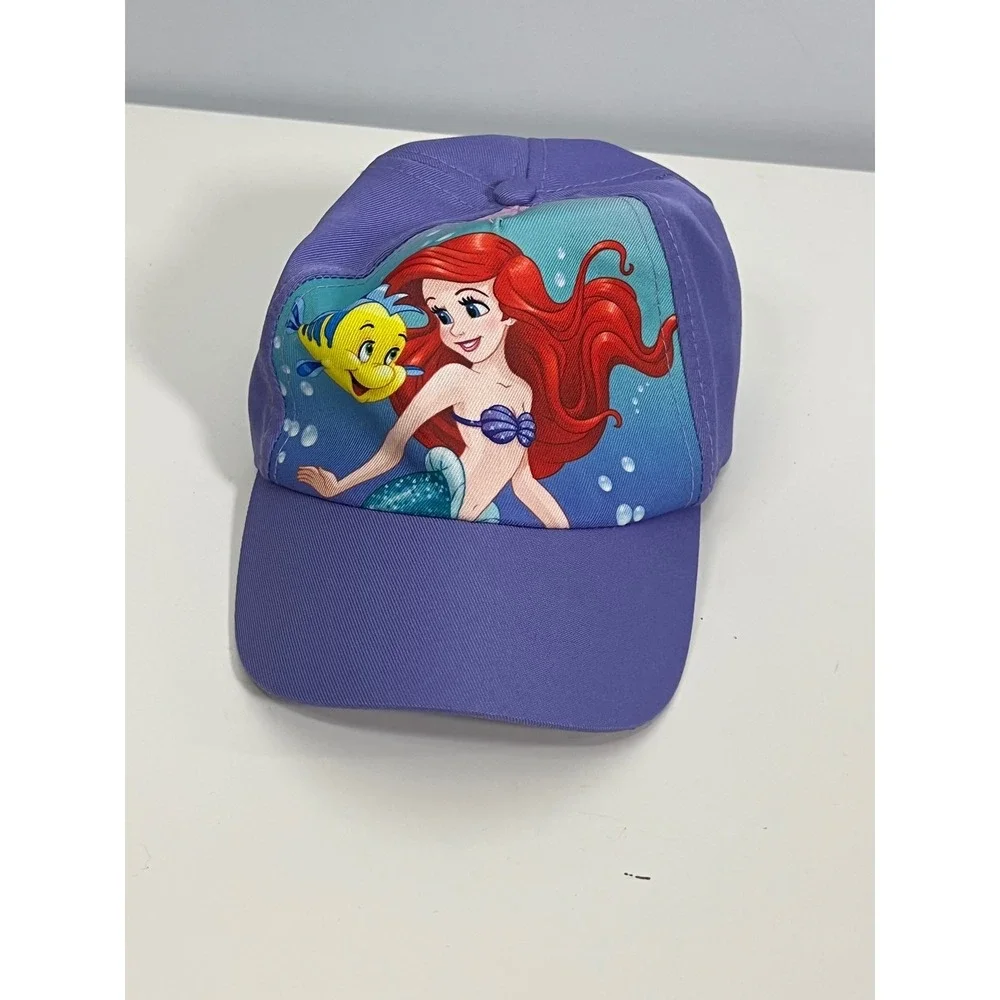 Disney Princess Ariel Kids Purple Baseball Hat Girls One Size Adjustable Back‎